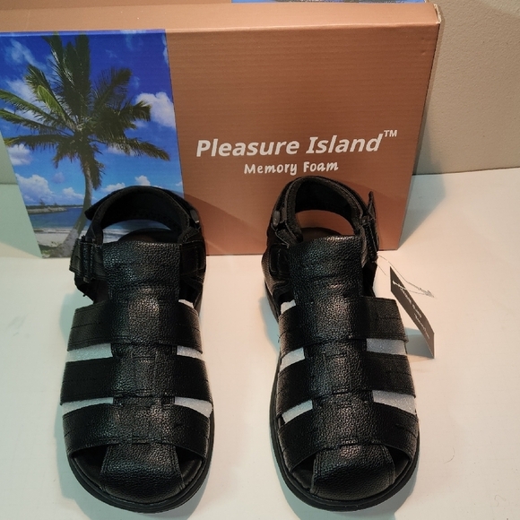 Black Memory Foam Sandals main image 7